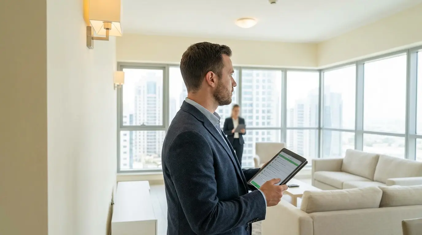 Property handover snagging inspection in Dubai apartment