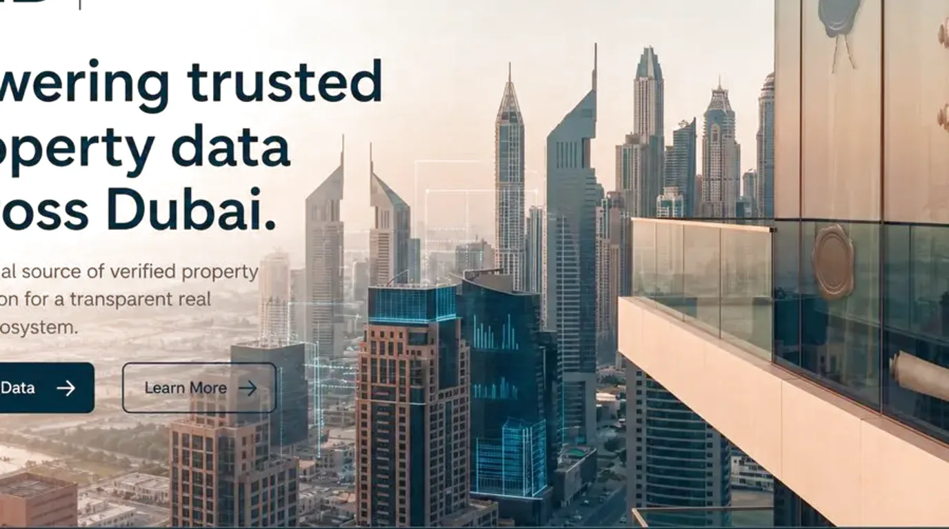 Comprehensive Dubai property market panorama at golden hour