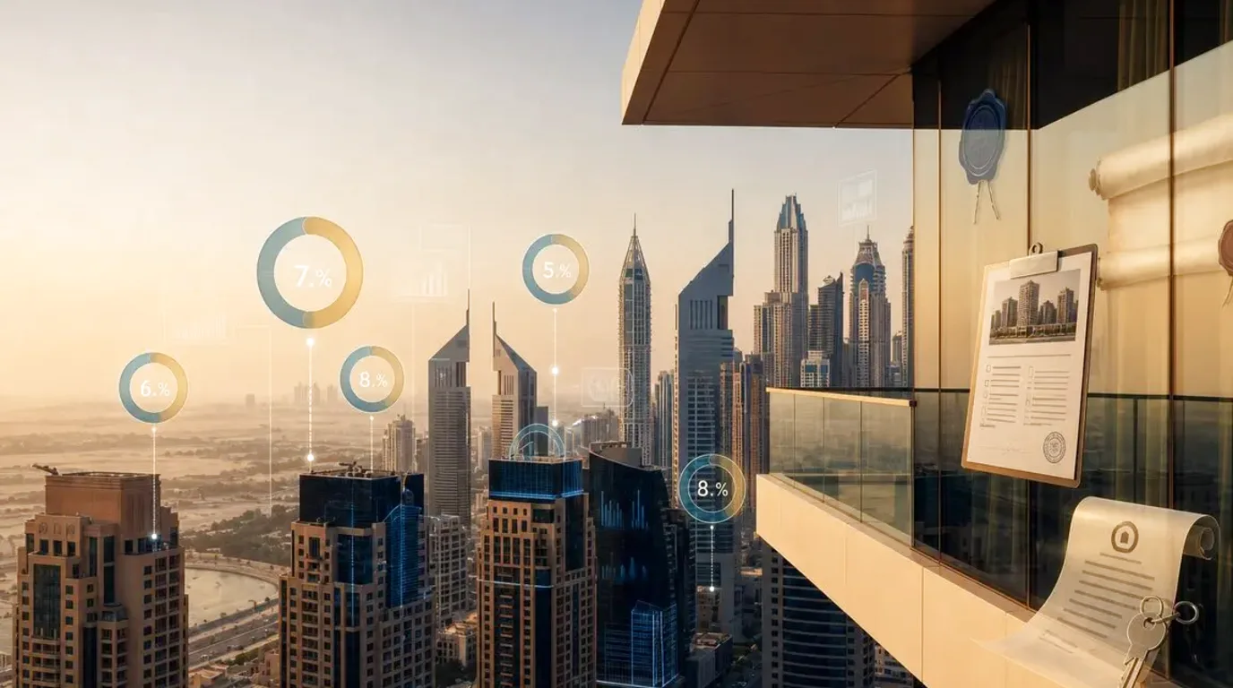 Dubai yield and appreciation dual metrics on community skyline