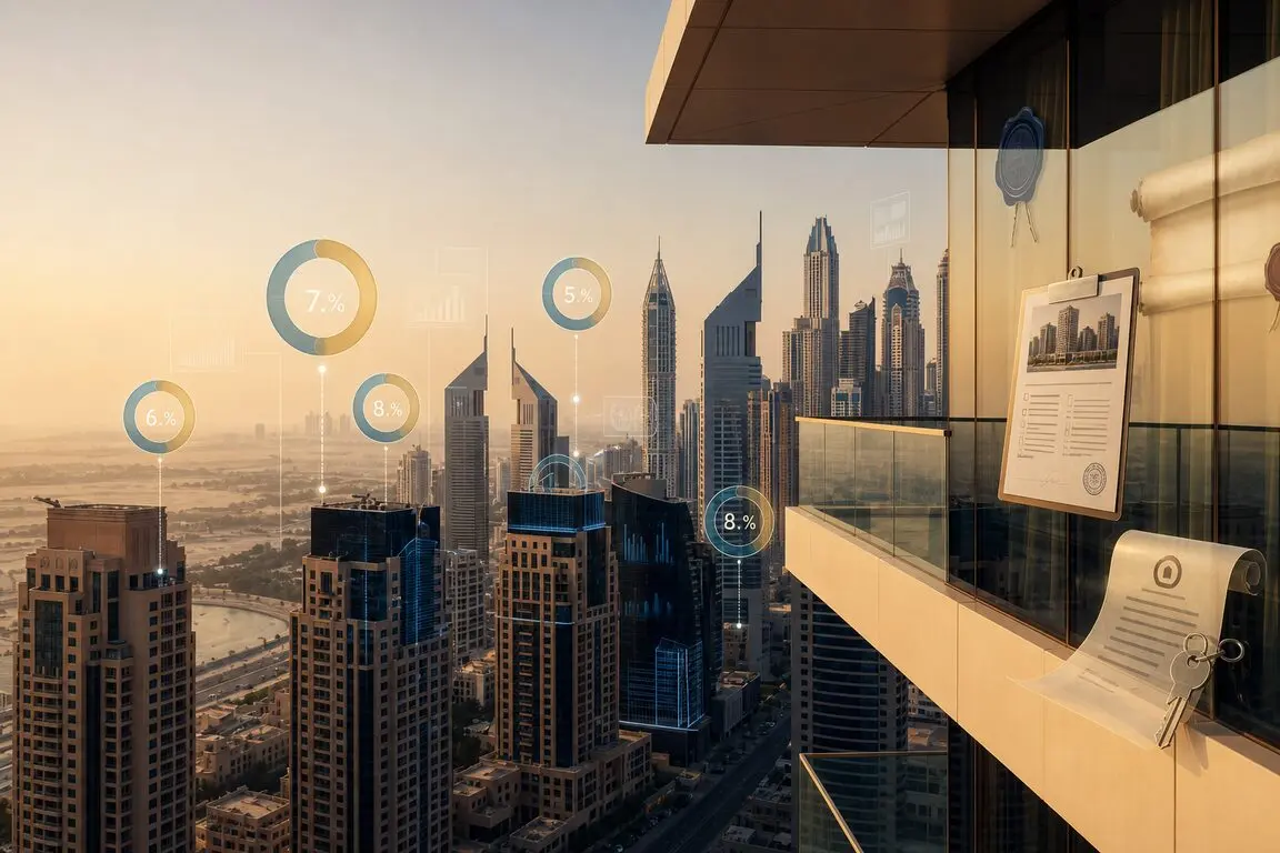 Dubai yield and appreciation dual metrics on community skyline