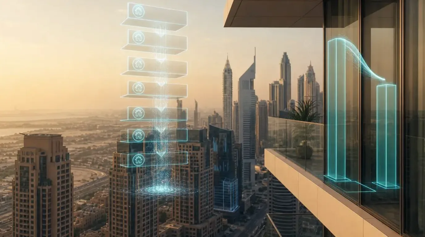 Dubai resale closing costs breakdown on balcony overlooking DIFC